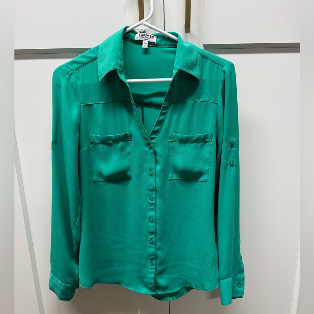 Express button down shirt. Clasps to cuff sleeve